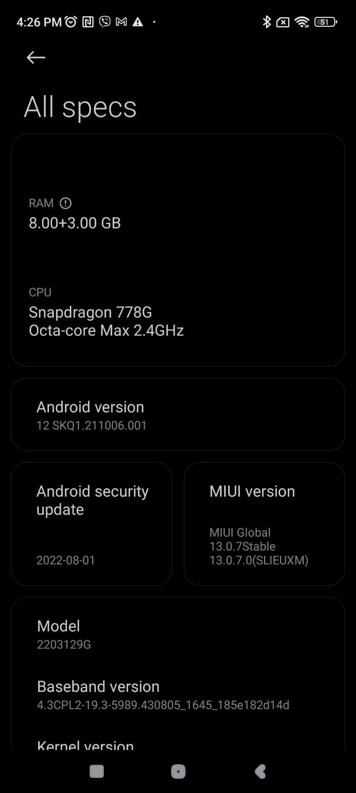 Xiaomi mi 12 lite