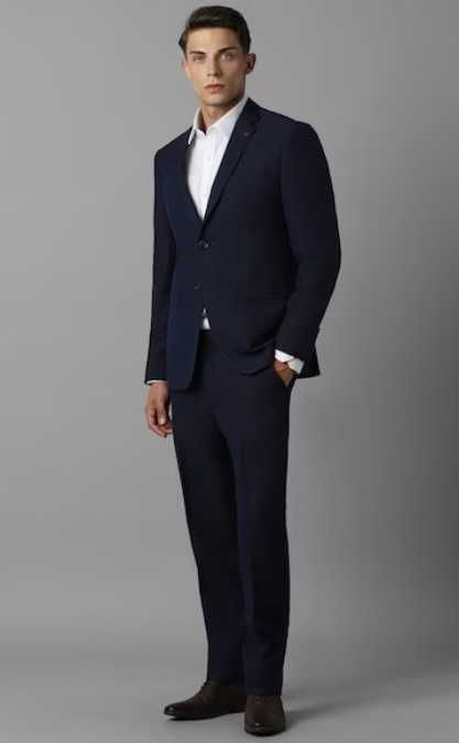 Costum slim premium APOLON NOU 48 M lana extrafina albastru inchis