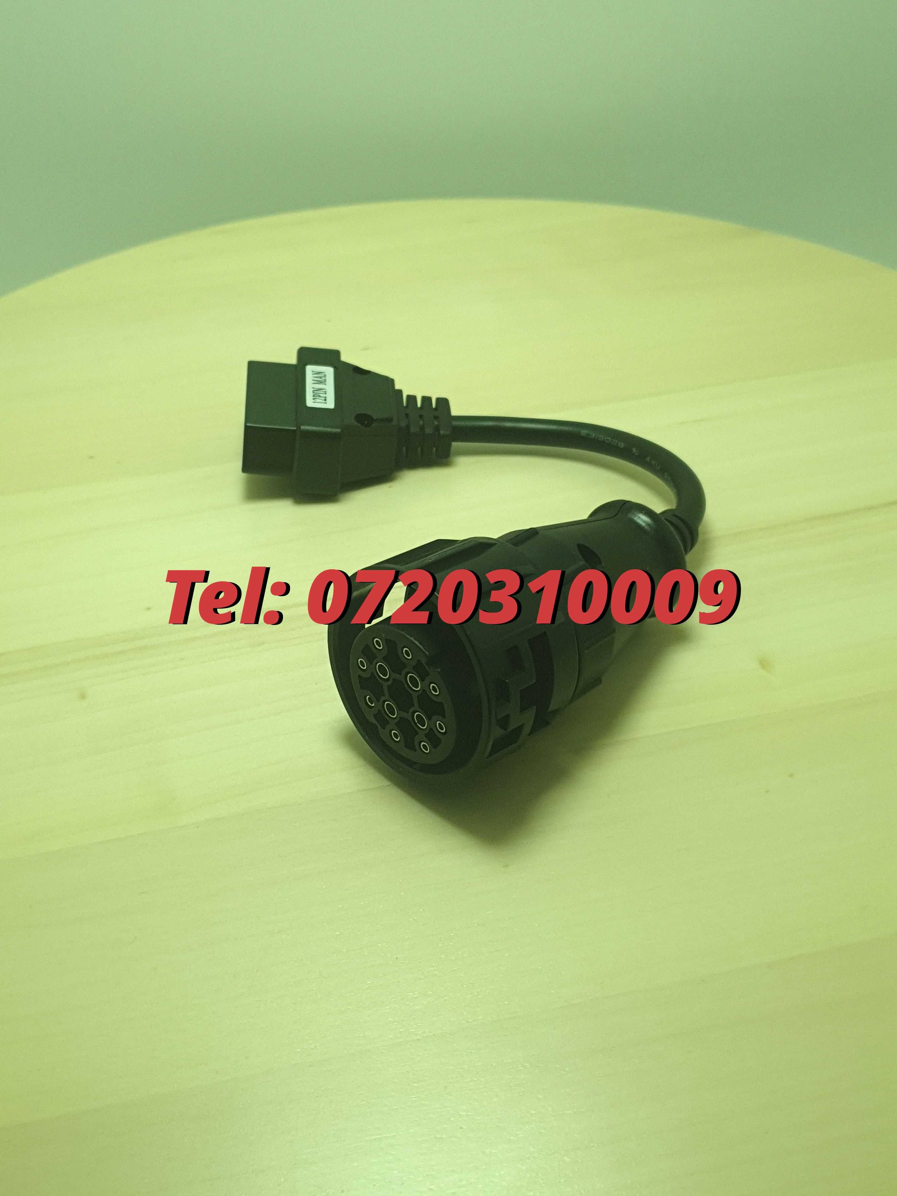 Cablu Adaptor Diagnoza Camion Tir Man Tga 12pin Obd2 Delphi Autocom M