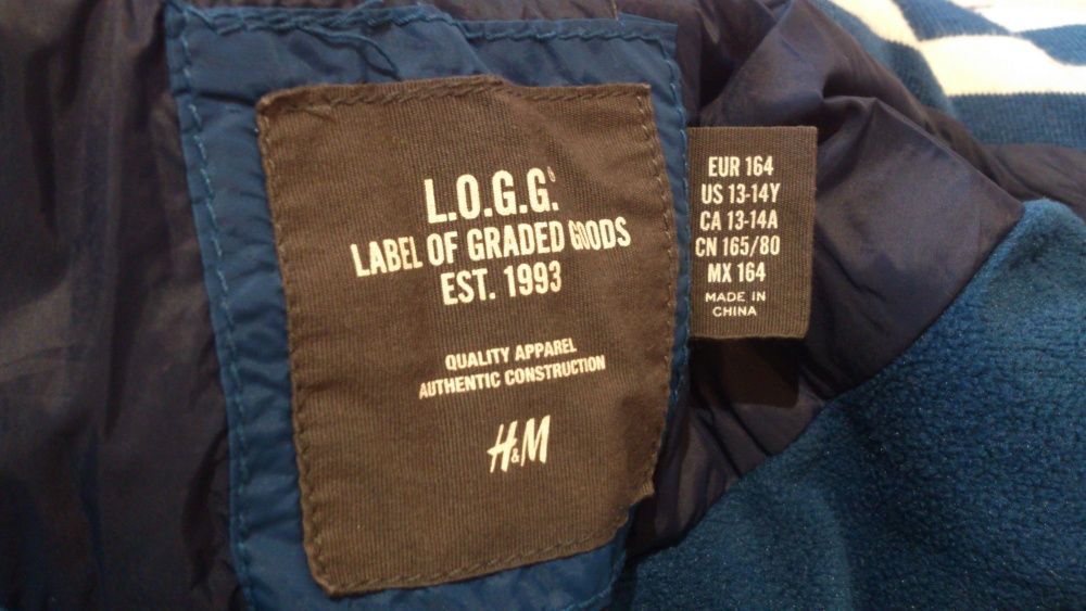 Детски елек,дебело подплатен. Ръст 164 H&M-L.O.G.G.