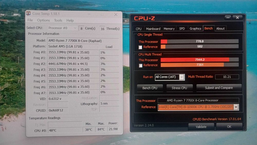 Процессор AMD RYZEN 7 7700X. Сокет LGA AM5. Боксовый из США. 8 Ядер.