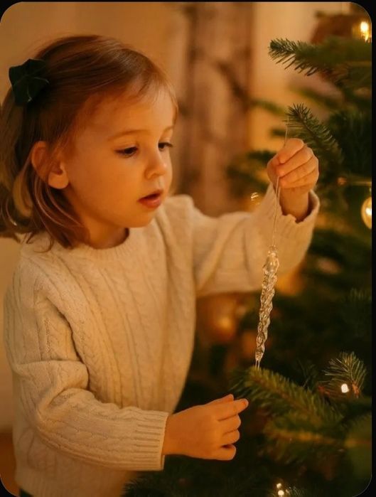 Сосульки и стразы для ёлки и декора помещений