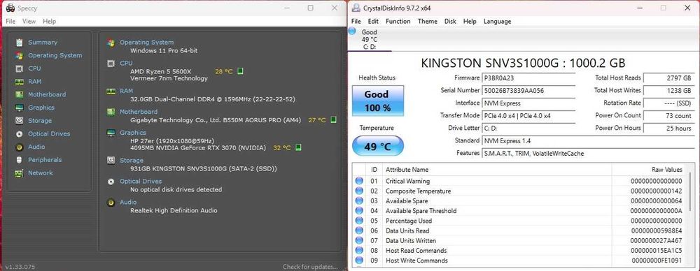 PC gaming Ryzen™ 5 5600x/ RTX 3070 8 GB/ 32 Gb RAM/ SSD M2 1TB