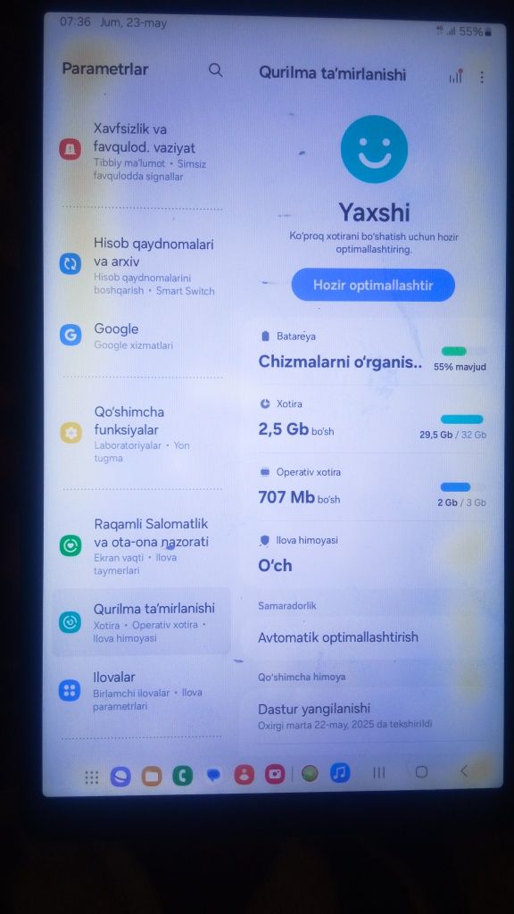 Samsung Tab 7 Lite ishlashi zor 4/32
