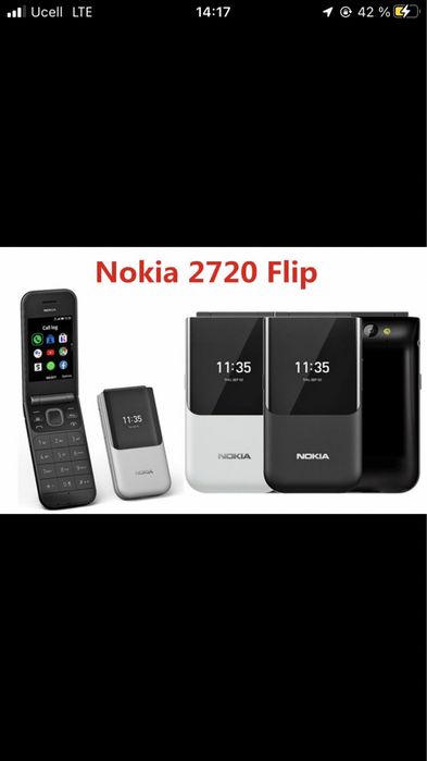 Nokia 2720 yengi  2 ta simkartali