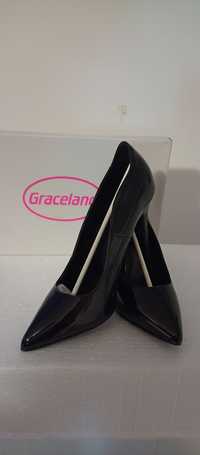 Pantofi negri simpli Graceland Marimea 38