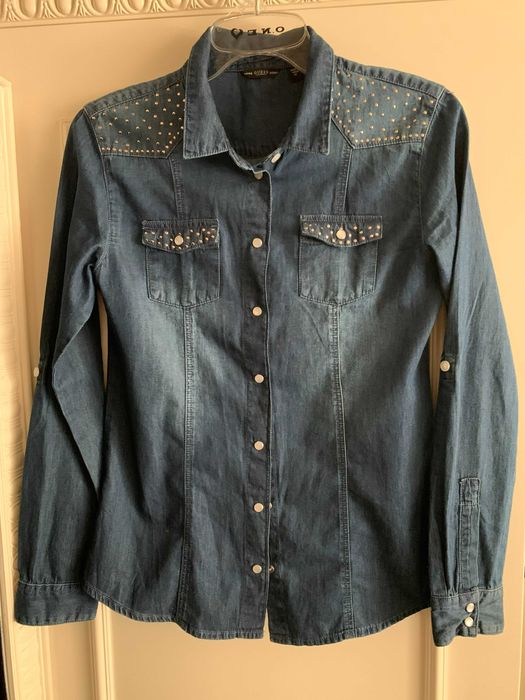 Дънкова риза Guess и Карирана риза Майорал