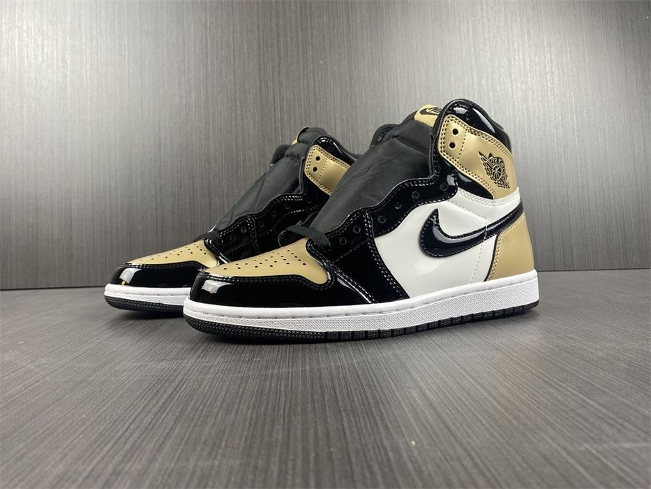 Air Jordan 1 Retro High Patent Gold TOE  NRG