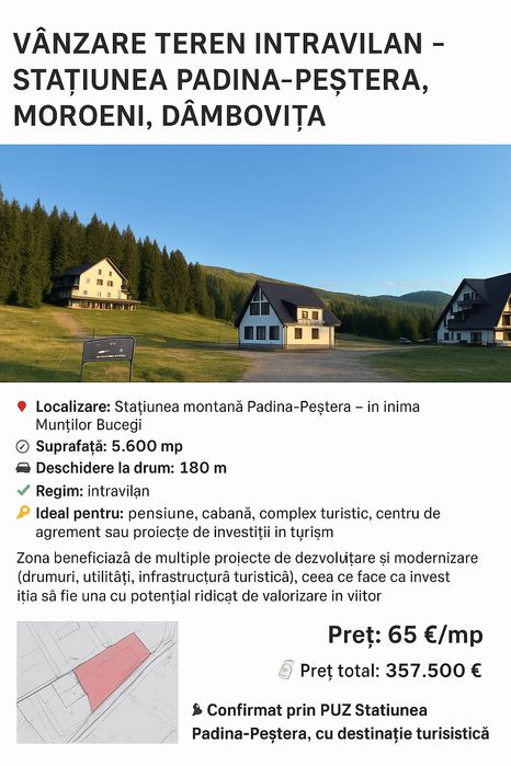 Oferta Teren Padina - Pestera