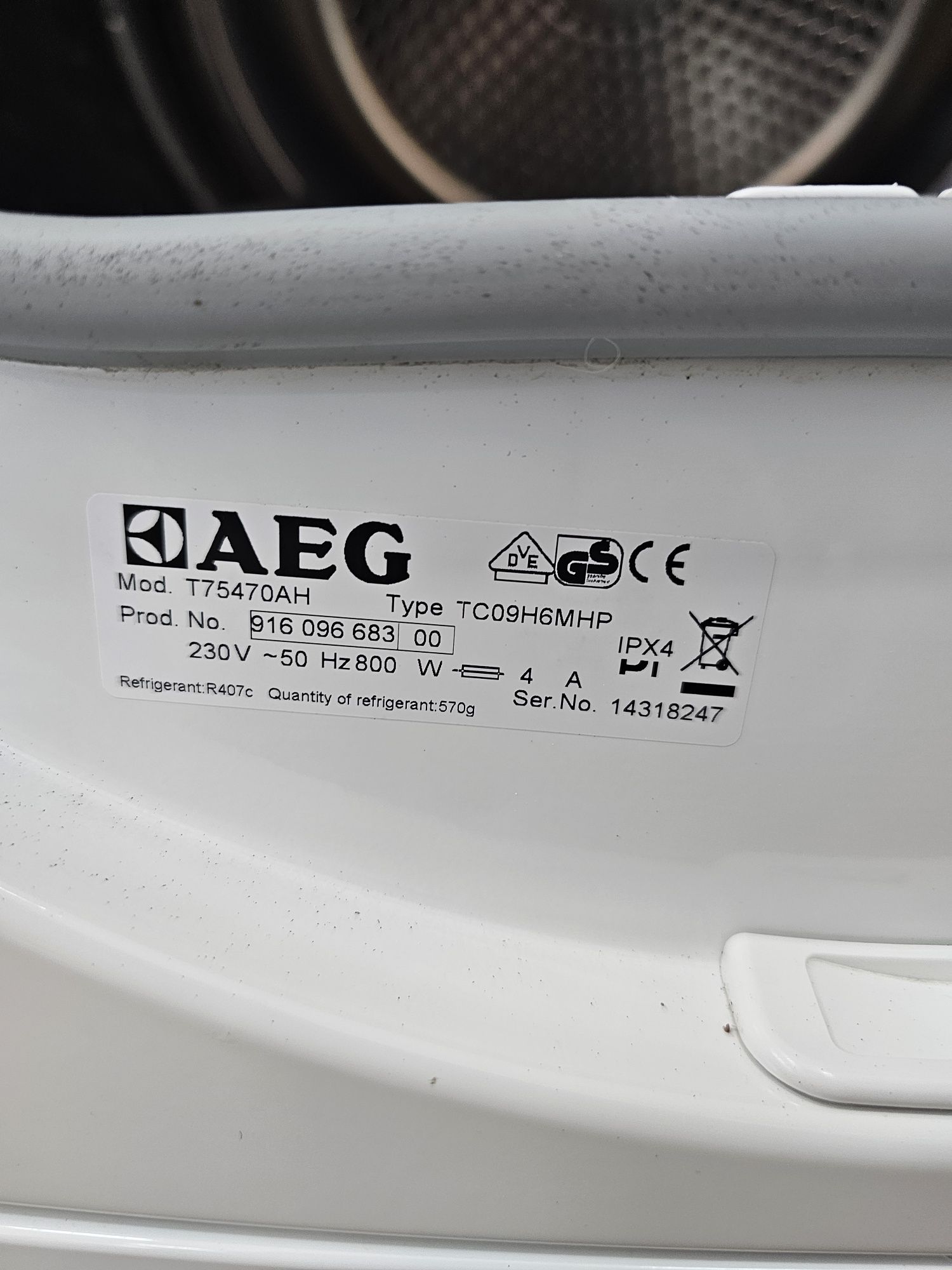 Сушилня с термопомпа AEG Protex