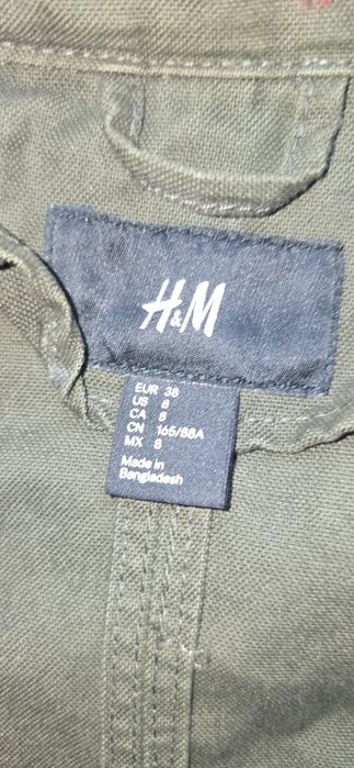SH Jeaca verde kaki dame, gen Army, de la H&M, marimea 38 EUR sau 8 US