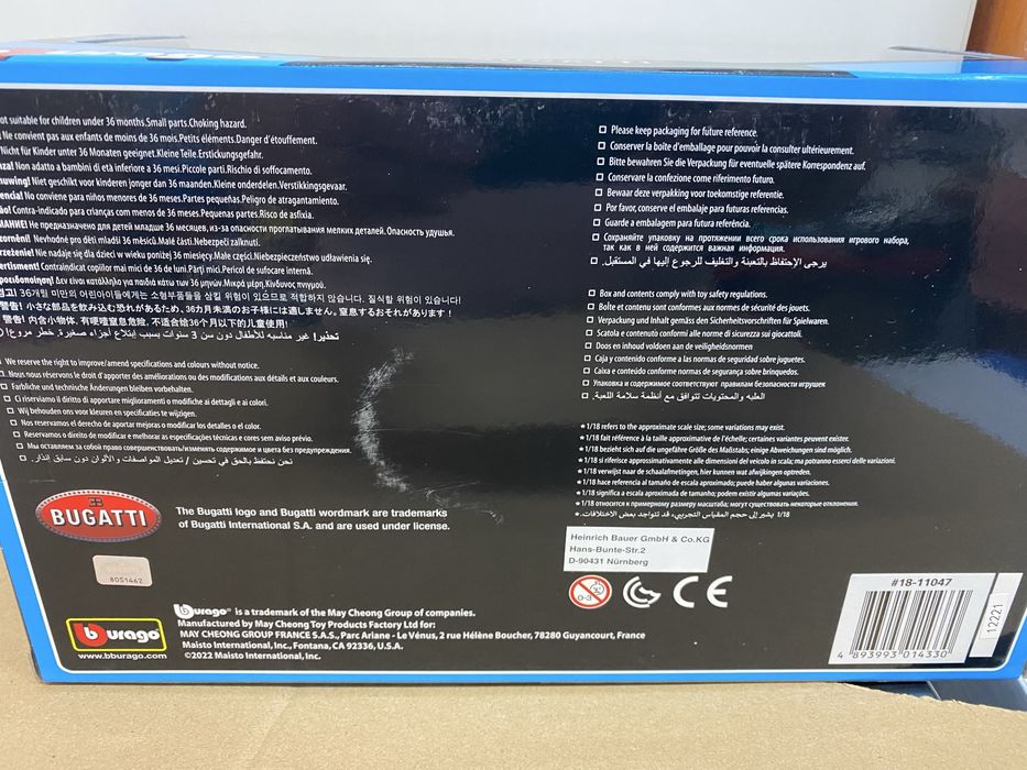 BBURAGO BUGATTI BOLIDE  w16.4 2020 machetă auto scara 1:18