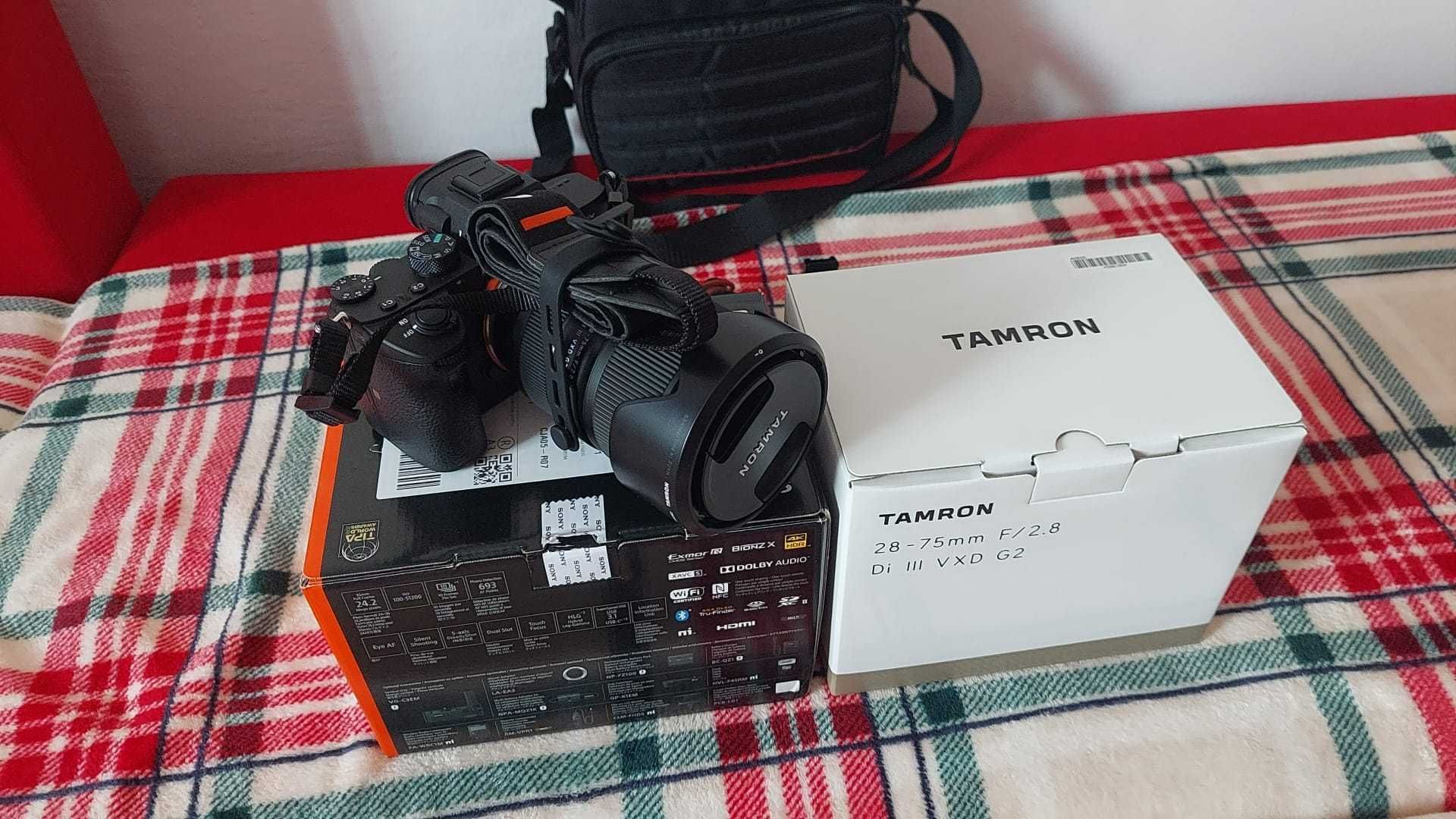 Aparat foto Sony A7III + Obiectiv Tamron 28-75mm F2.8 + accesorii