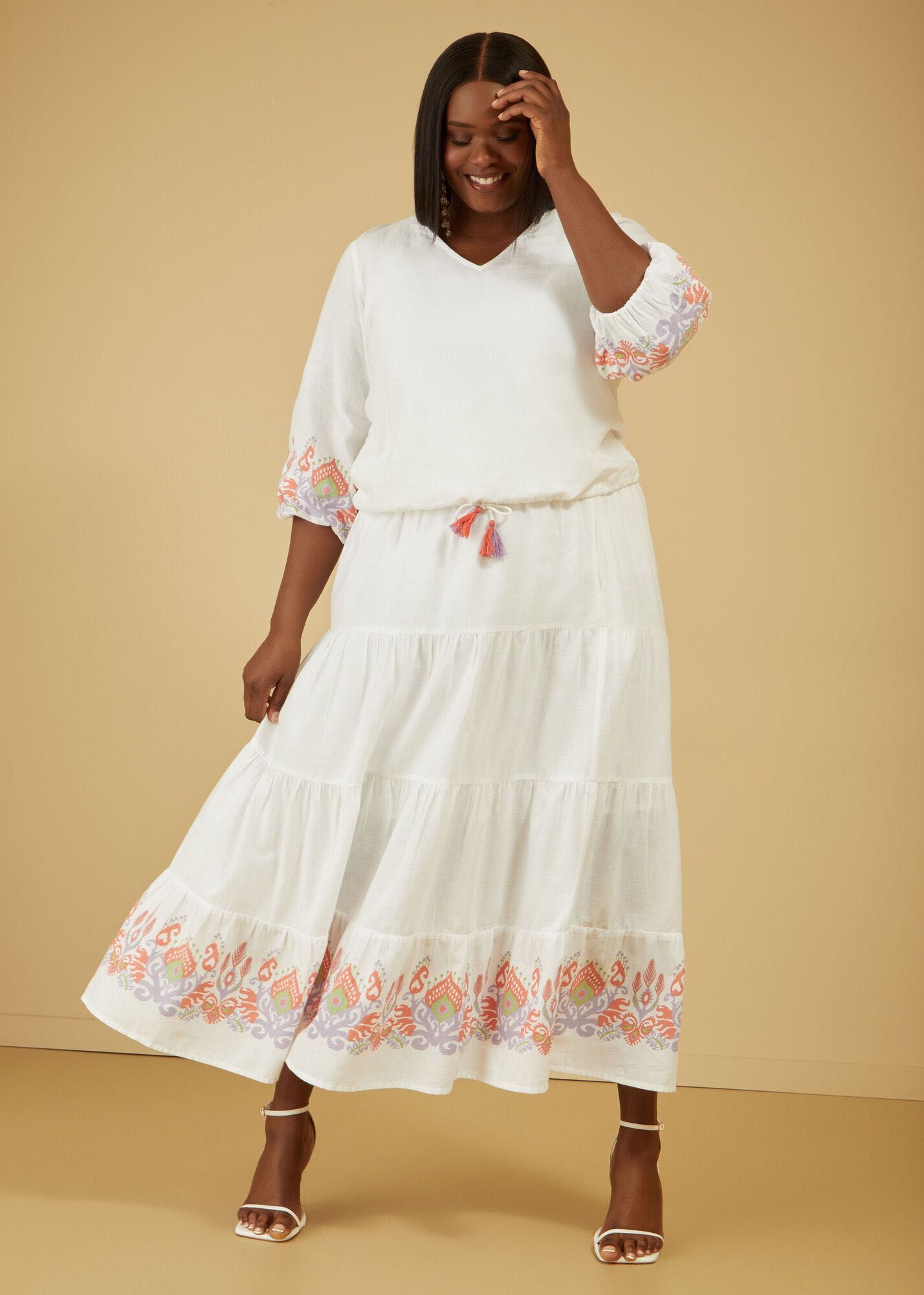 Plus size. Американский летний костюм