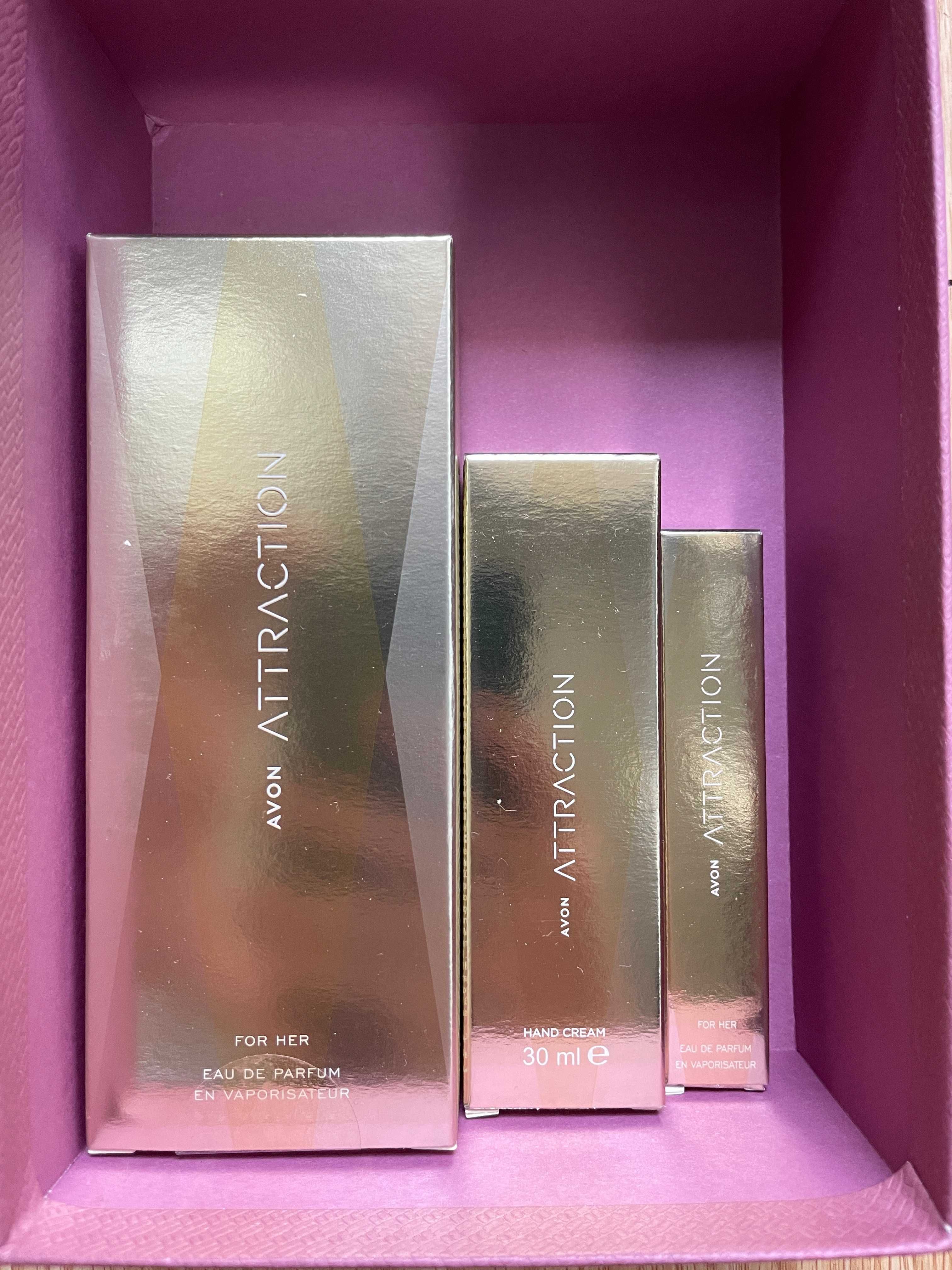 Комплект Attraction AVON - Парфюм, Крем за Ръце и Мини Аромат