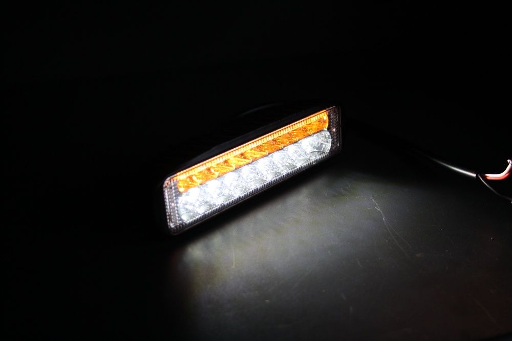 Мощен LED bar ЛЕД халоген / дневни светлини с мигач 54W 15.5см 12v/24v