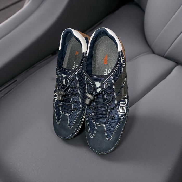 bugatti мъжки маратонки тъмно сини кафяви обувки спортни бугати