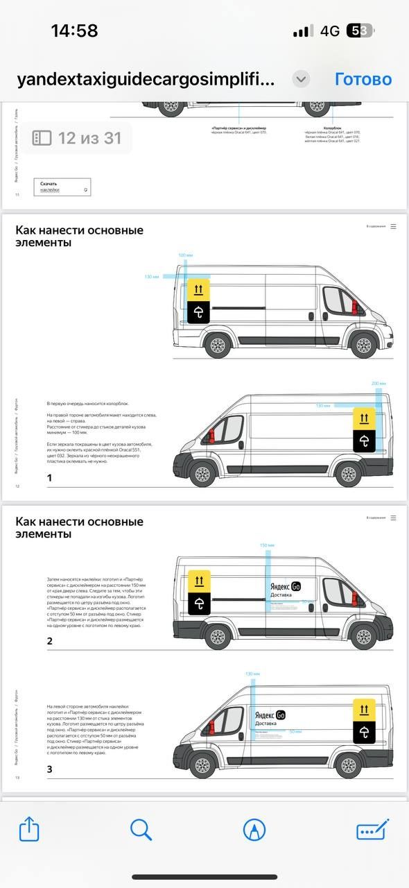 Яндекс Наклейки Магнитная брендирование грузовой легковой