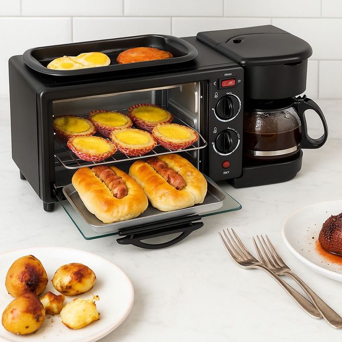 Печка, тостер и кафемашина – 3в1 + ПОДАРЪК тостер Royal Swiss