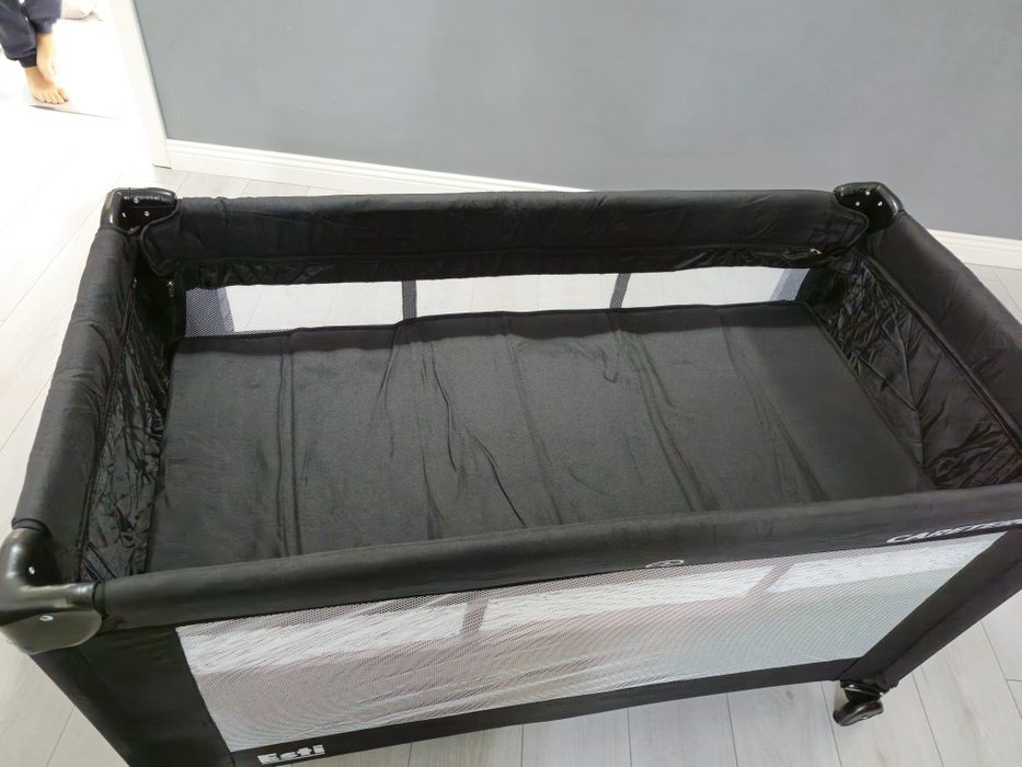 Patut bebe Caretero Esti, pliabil, negru, 126x65x74
