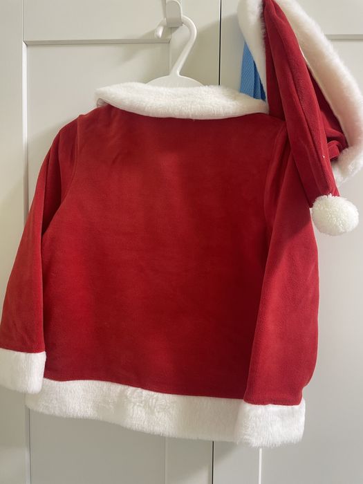 Set de Mos Craciun marime 92 si salopeta h&m noua