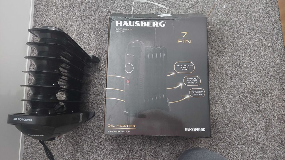 mini radiator calorifer electric cu ulei 30x40cm 7 elementi Hausberg