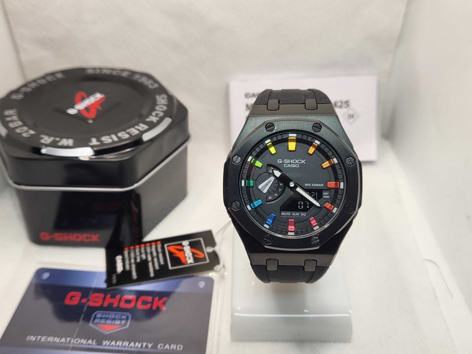 Ceas Sport Casio G-Shock RoyalOak Black-Rainbow – Nou, Garanție 2 Ani