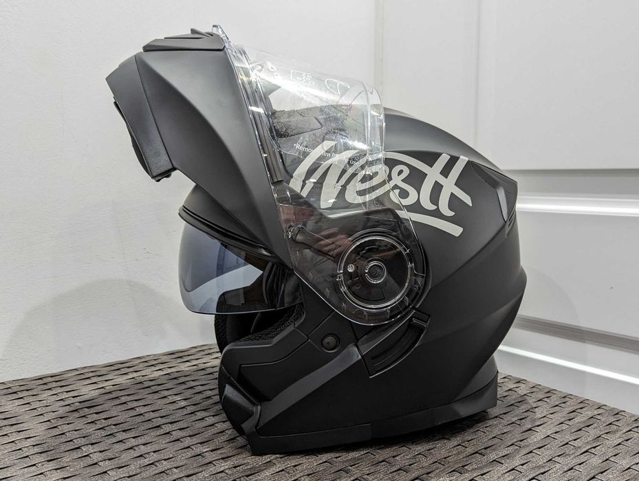 Casca moto West, marime S - flip-up, ochelari de soare