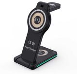Incarcator Wireless Pliabil Telefon si Ceas Fast Charge 5in1 15w