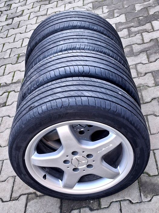 Jante Mercedes AMG pe 17 originale MB SL E C SLK anvelope roti jenti