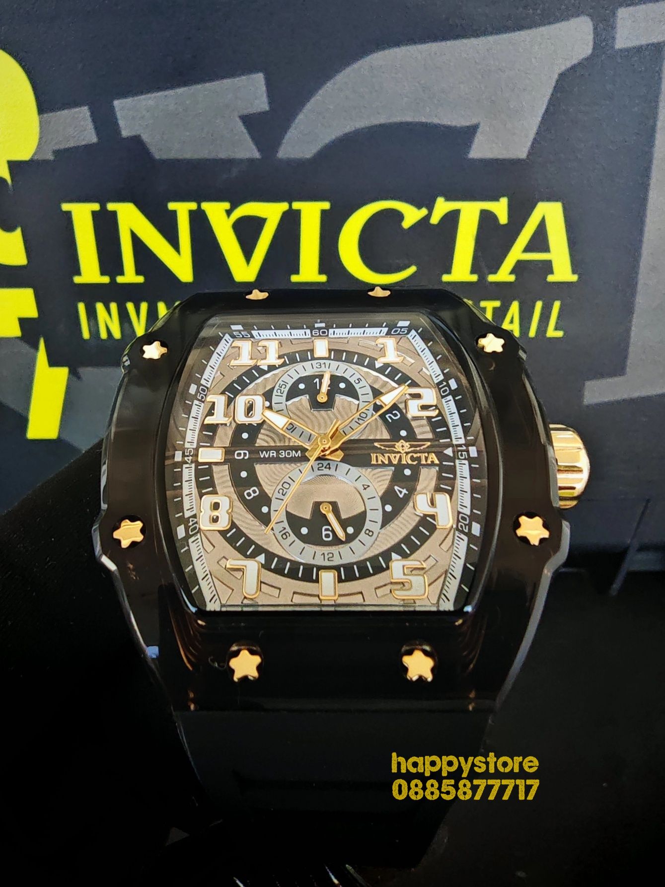 INVICTA Cyclone black 49 mm, Инвикта нов ръчен часовник
