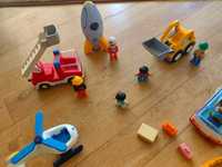 Playmobil 1 2 3 пожарна,хеликоптер,ракета, автобус,багер, животни...