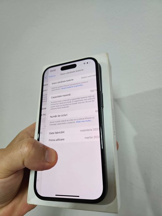 iPhone 15, 128 gb, neverlock, impecabil, la cutie.