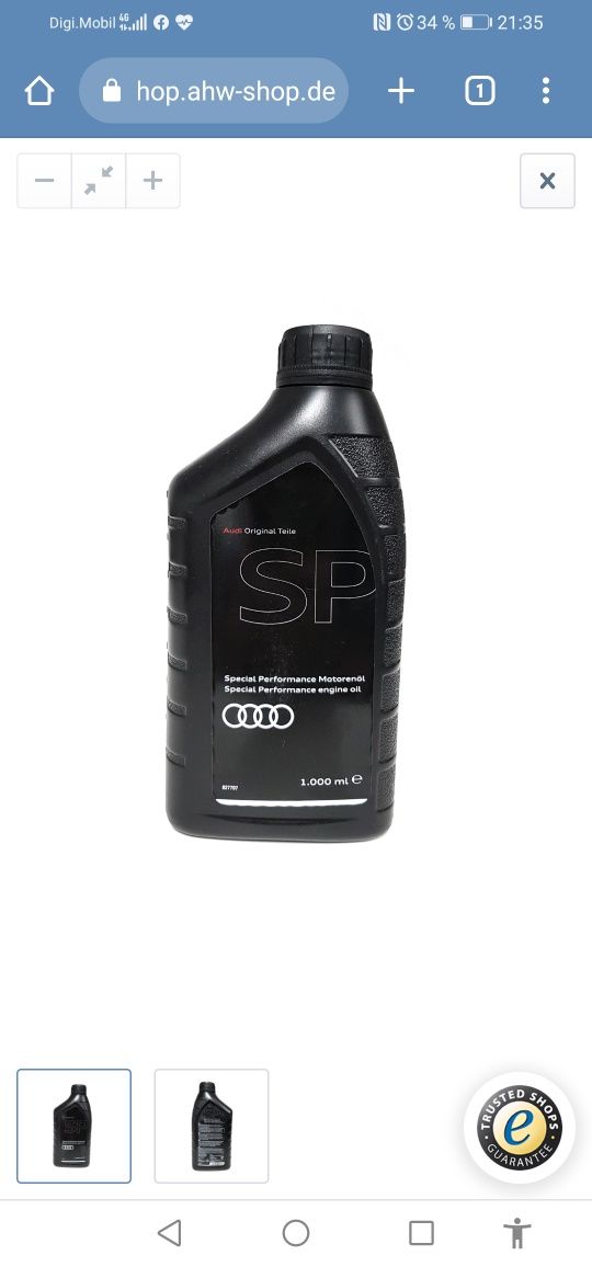 Ulei de motor Audi Sp special performance, original, 0w40