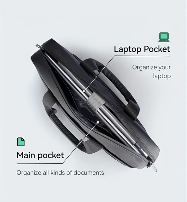 Мъжка бизнес чанта /Луксозно, месинджър офис куфарче за лаптоп 15.6”!