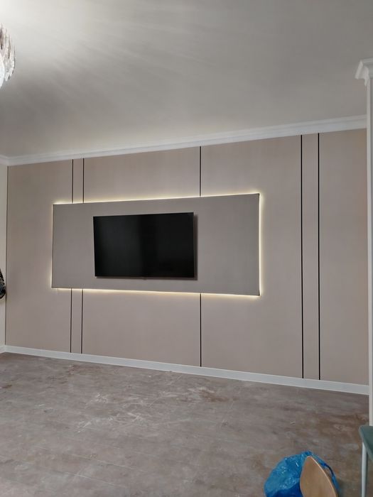 Установка Бамбук панели Гибкий мрамор тақ же МДФ панели