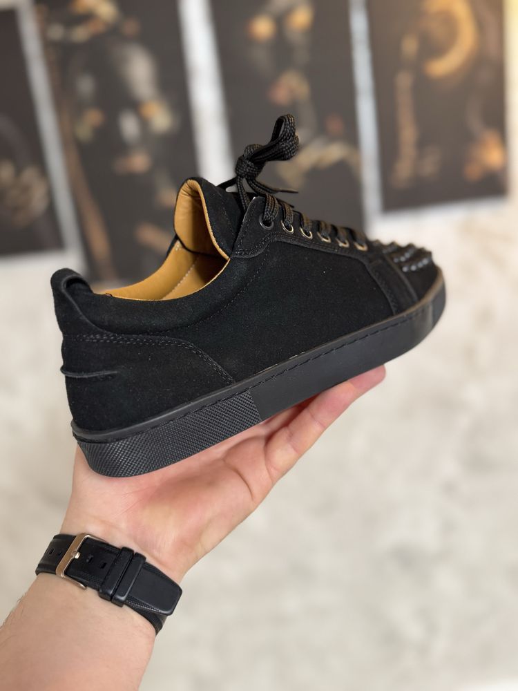 Adidasi Barbati Louboutin Low Full Negru!