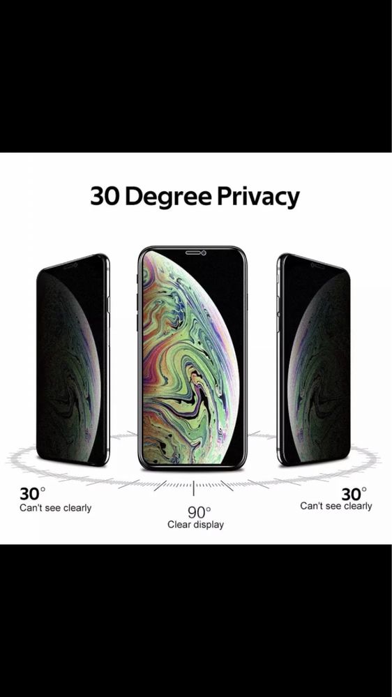 Privacy Матов Керамичен протектор за IPhone 15,14,13 Pro Max,12,11