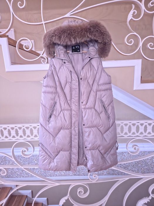 Vesta lunga  cu blana naturala