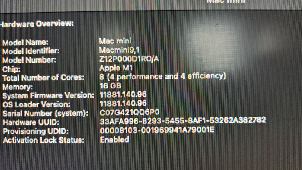 Sistem Apple MacMini M1, monitor inclus