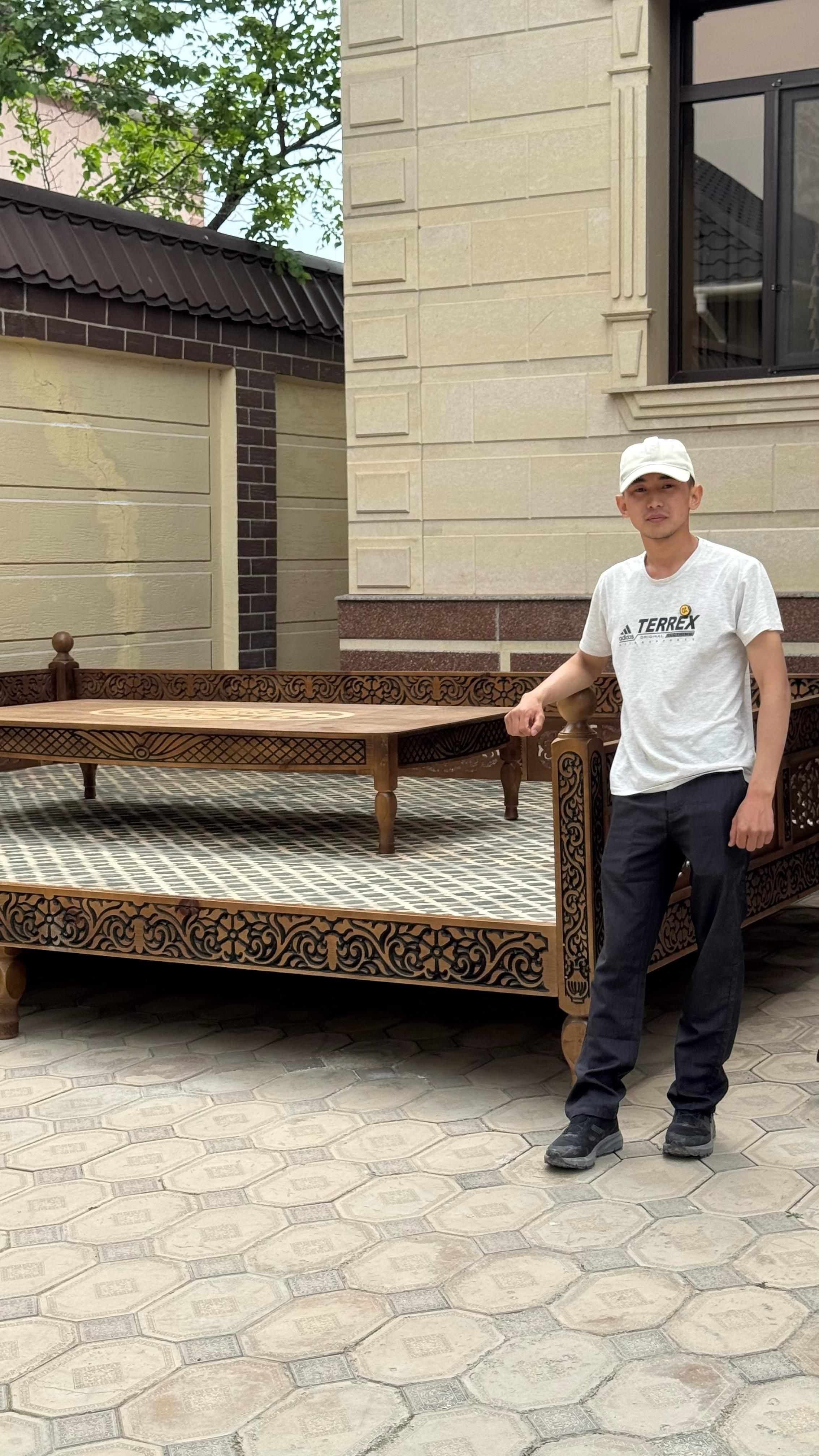 Деревянный топчан для сада, террасы, летних кафе и бань 35Е