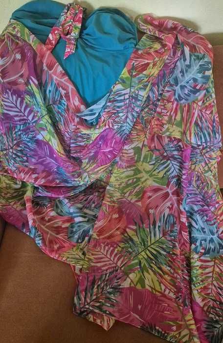 Costum de baie intreg! cu pareo asortat! Nou, cu etichetă!