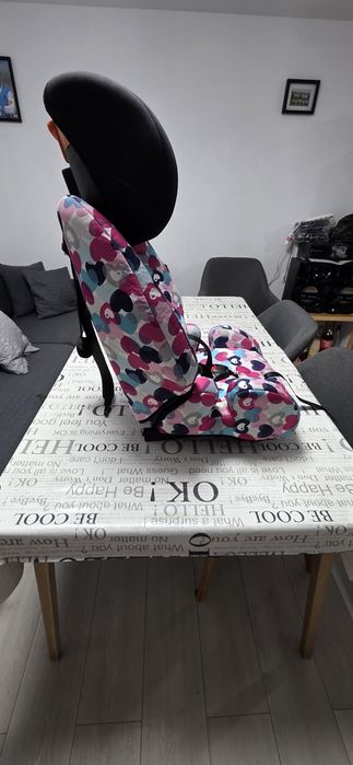 Столче за кола ISOFIX U-Grow Safety, Сърца, 9-36 кг, Многоцветно