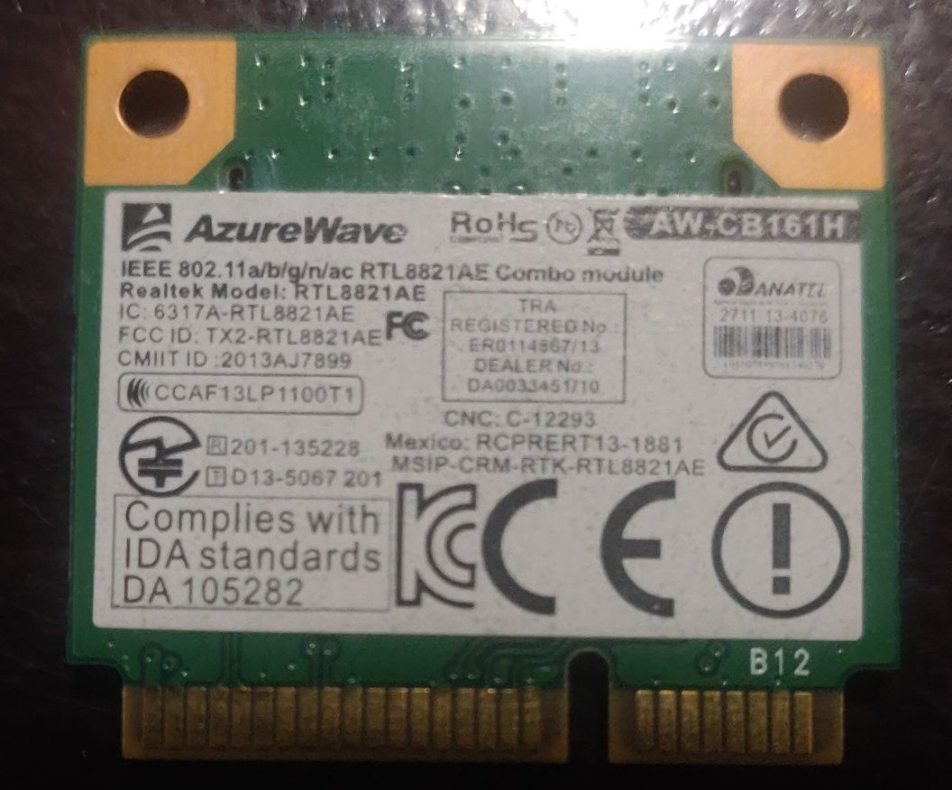 mPCIe rtl8821ae wifi карта