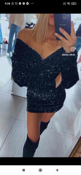 Нова рокля за парти хл с пайети