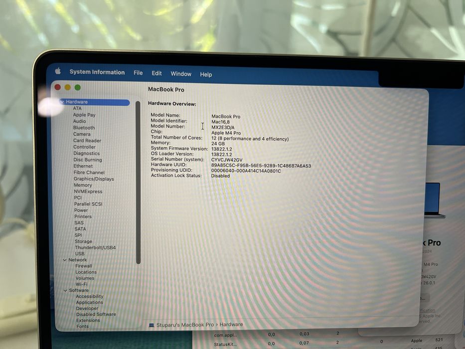 NOU Macbook PRO 14”, procesor M4 PRO 512 SSD 24 GB NOU