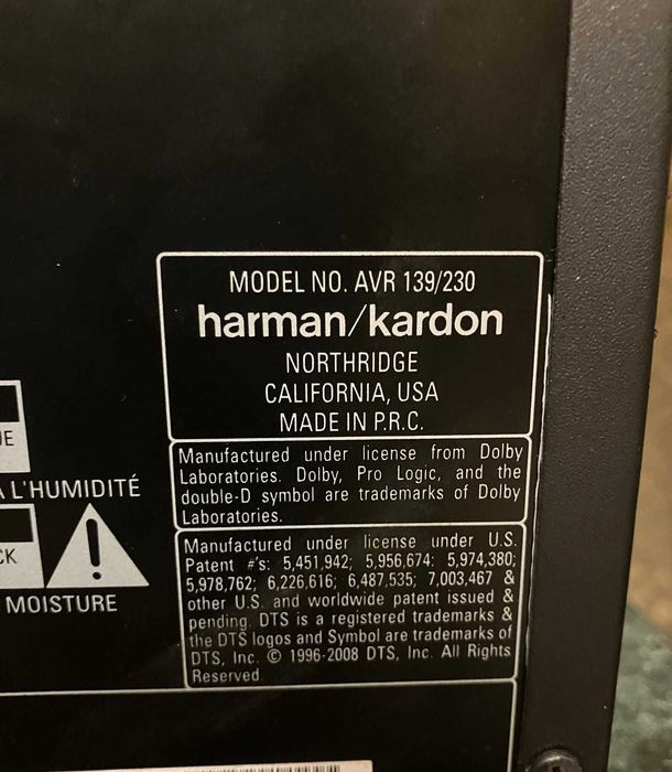 Surround 5.1 Harman/Kardon AVR139