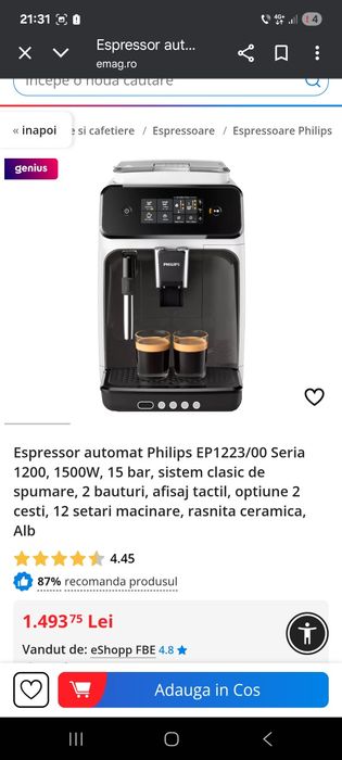 Espressor automat