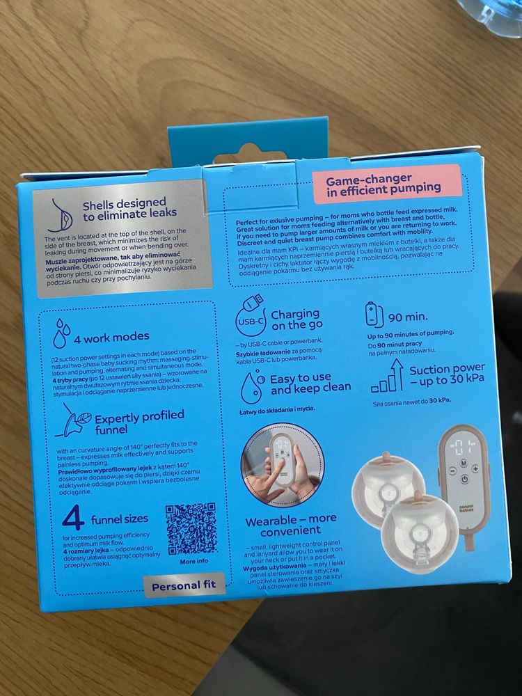 CANPOL Електрическа помпа за кърма двойна HANDS FREE MILKSHELL