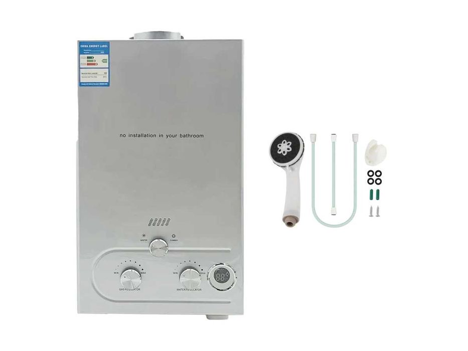 Încălzitor boiler portabil de apă pe gaz 6L de camping și aer liber